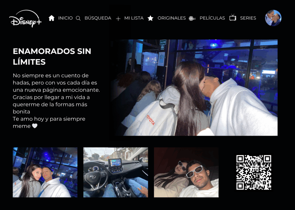 Disney plus + video QR